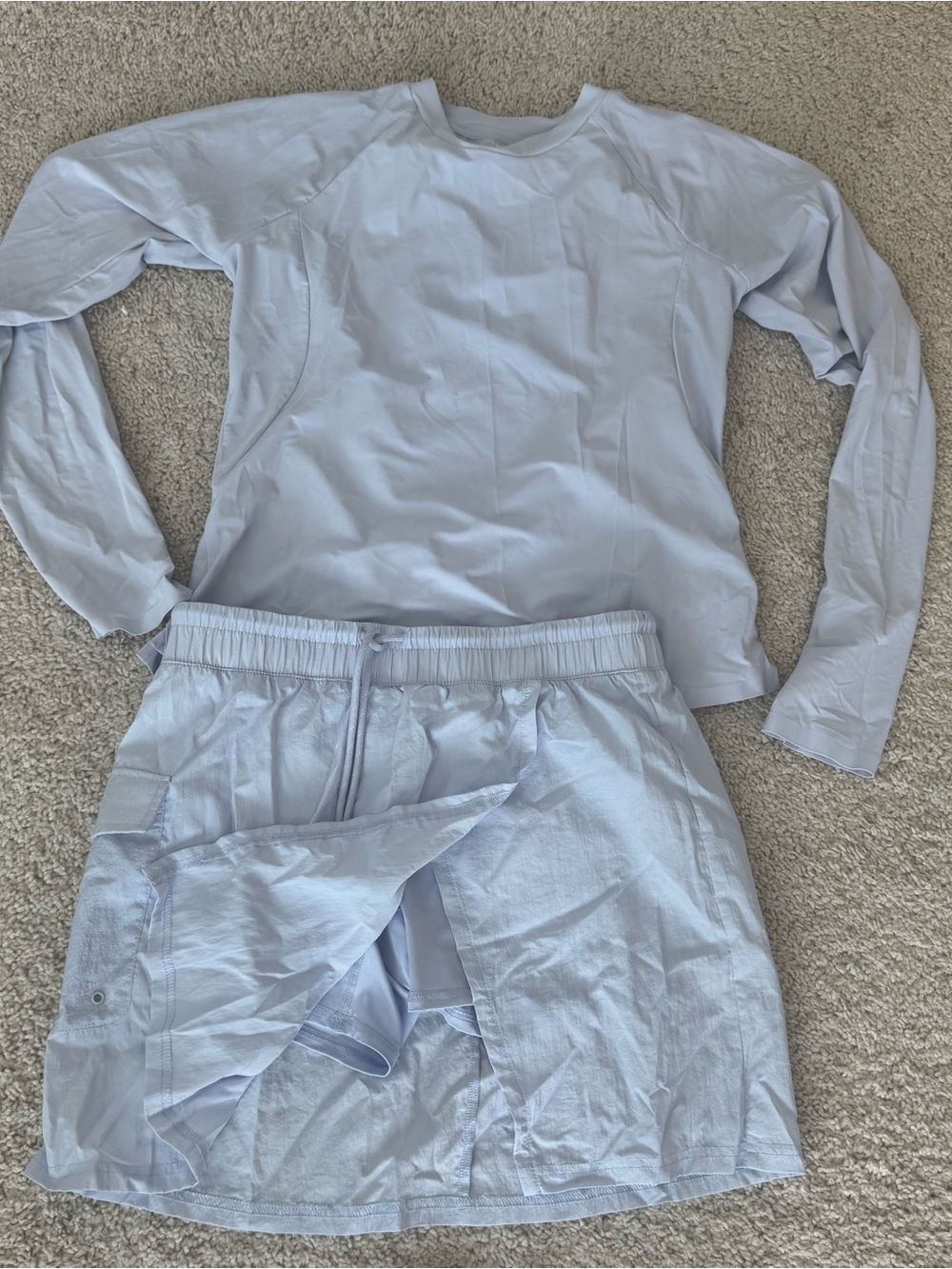 Women’s Light Blue Long-Sleeve workout set